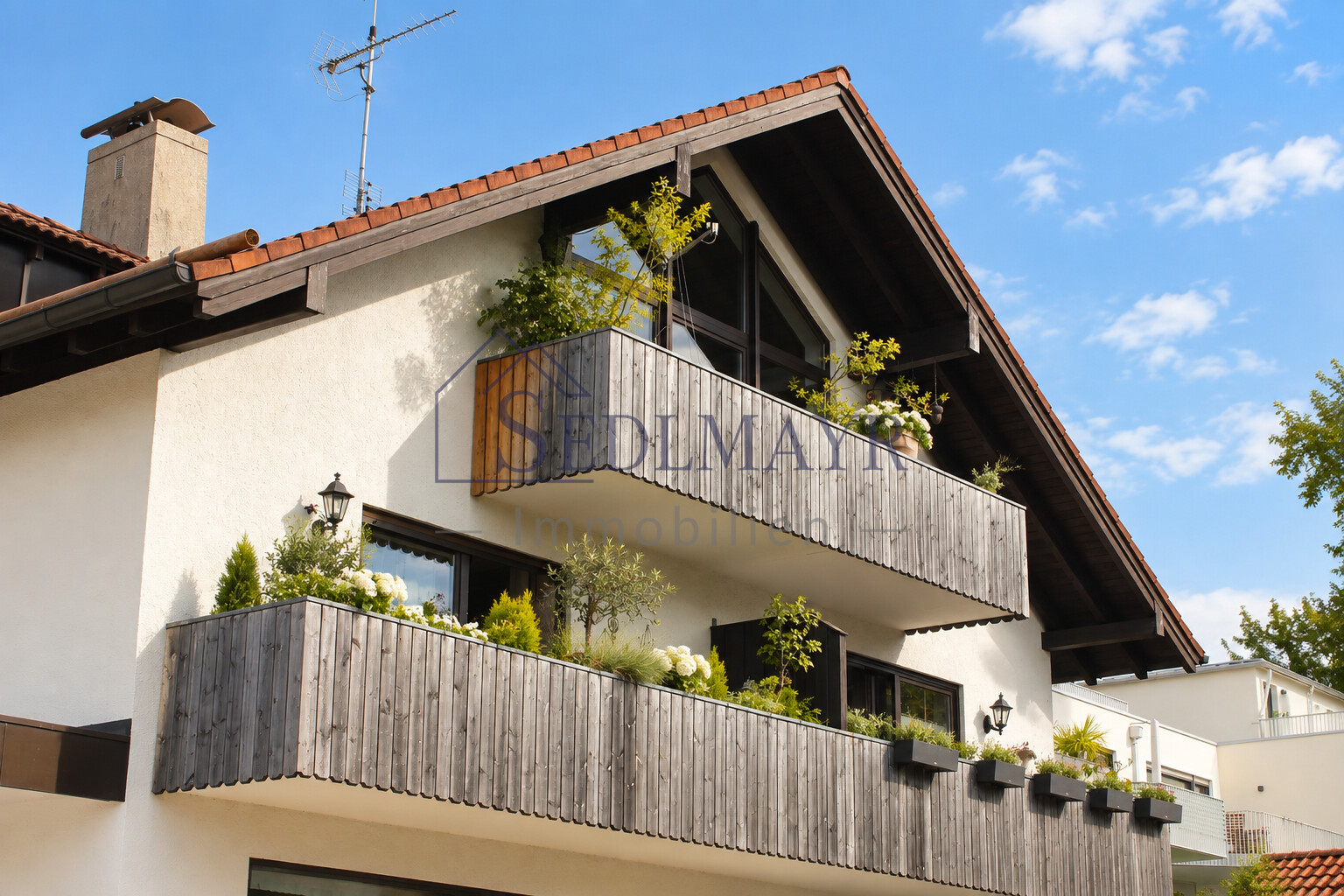 Ansicht Wohnen Balkon