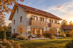 Visualisierung Neubau Doppelhaus 1