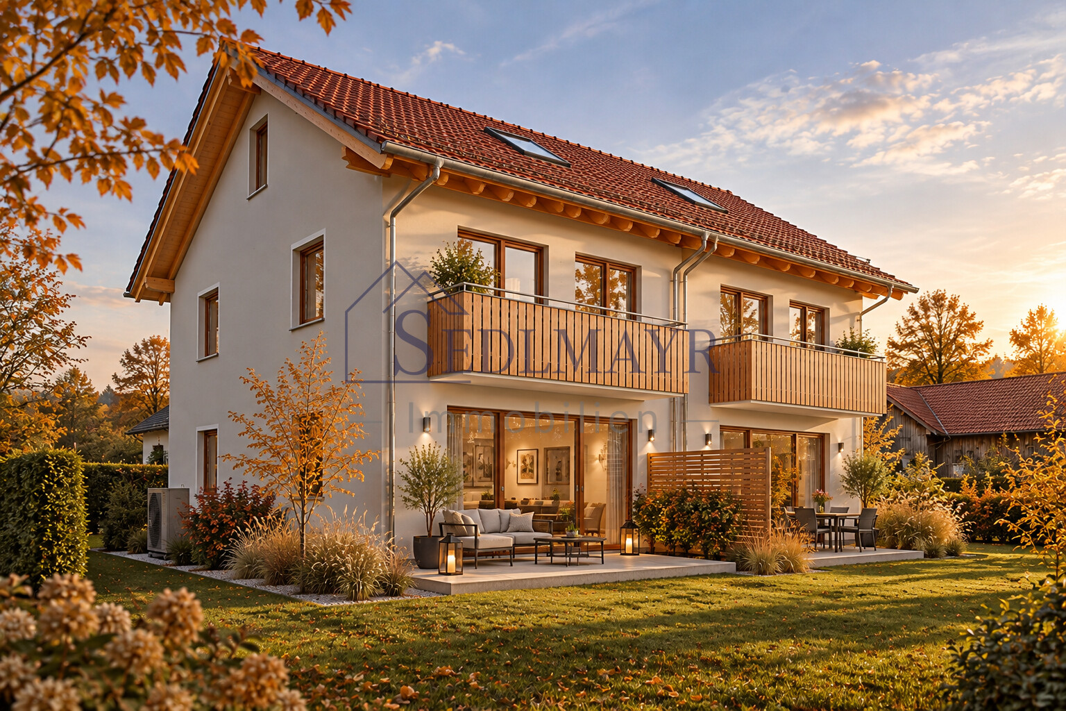 Visualisierung Neubau Doppelhaus 1
